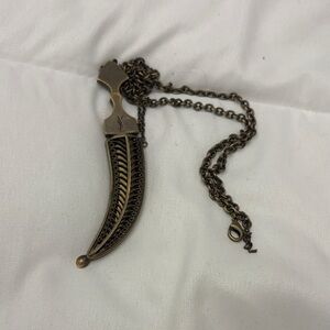 Yves Saint Laurent authentic Bronze Dagger Pendant Necklace